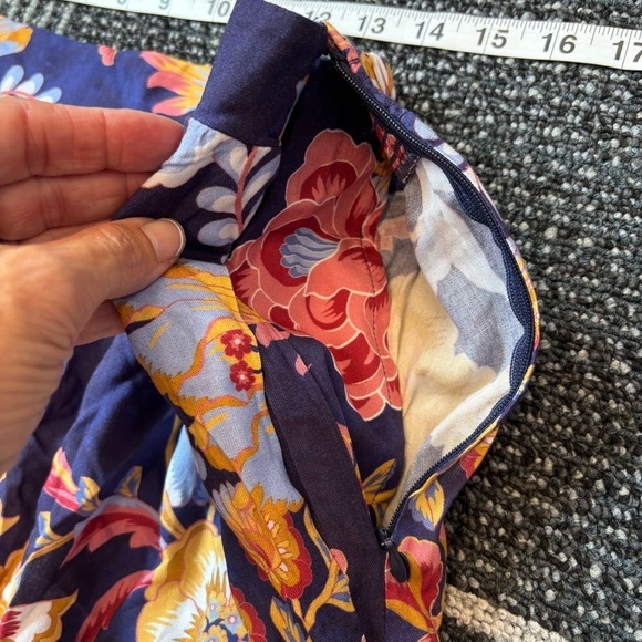 Soft Surroundings Large Kara Maxi Skirt Navy Floral Tiered Pockets - Picture 9 of 13